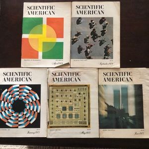 Vintage Scientific American magazines five